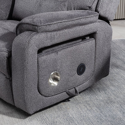 Poltrona reclinabile elettrica di grandi dimensioni con massaggio termico, posizione sdraiata a 180°