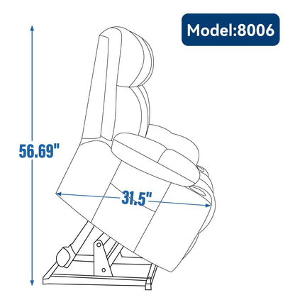 Poltrona reclinabile elettrica di grandi dimensioni con doppio motore, massaggio e riscaldamento lombare, rivestimento in ciniglia, doppio portabicchieri e tasche laterali