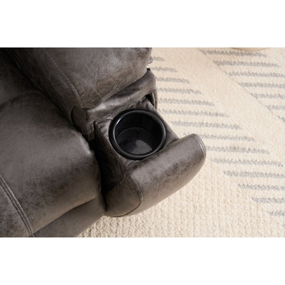 Poltrona reclinabile elettrica di grandi dimensioni con motore elettrico silenzioso e funzione di massaggio, montaggio senza attrezzi