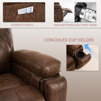 Poltrona reclinabile elettrica di grandi dimensioni con motore silenzioso e massaggio