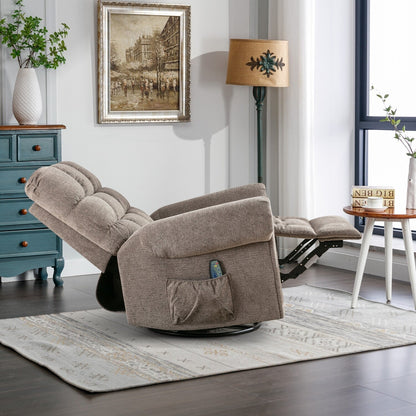 Poltrone reclinabili girevoli imbottite manuali oversize per uomini di corporatura robusta