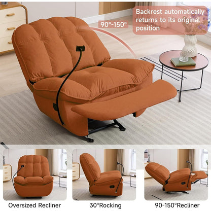 Poltrone reclinabili a dondolo di grandi dimensioni per adulti, peso 180 kg