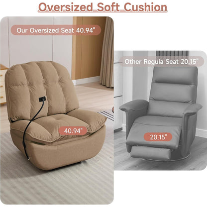 Poltrone reclinabili a dondolo di grandi dimensioni per adulti, peso 180 kg