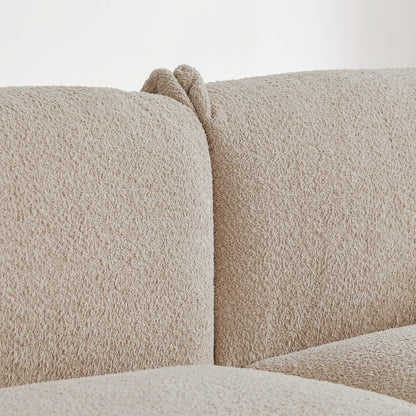 Divano Sherpa oversize - Struttura in legno massello e 2 cuscini