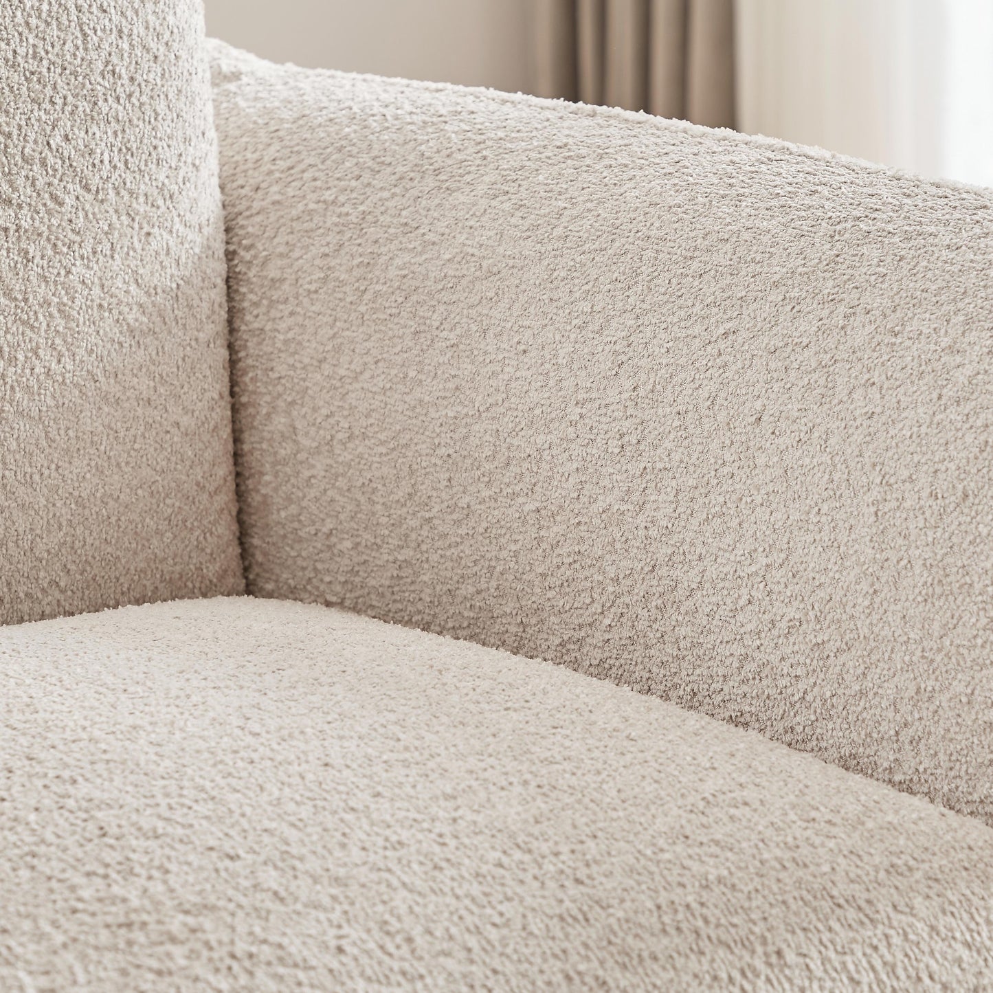 Divano Sherpa oversize - Struttura in legno massello e 2 cuscini