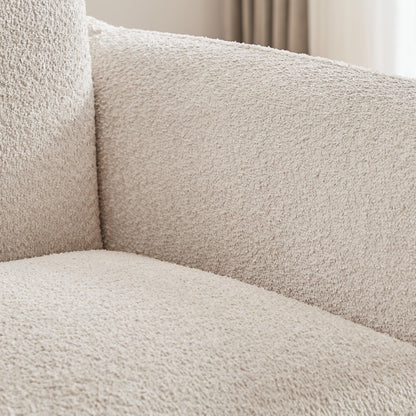 Divano Sherpa oversize - Struttura in legno massello e 2 cuscini