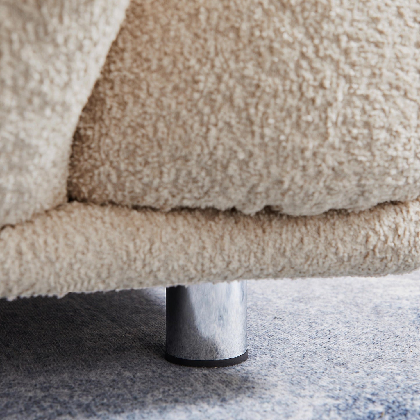 Divano Sherpa oversize - Struttura in legno massello e 2 cuscini