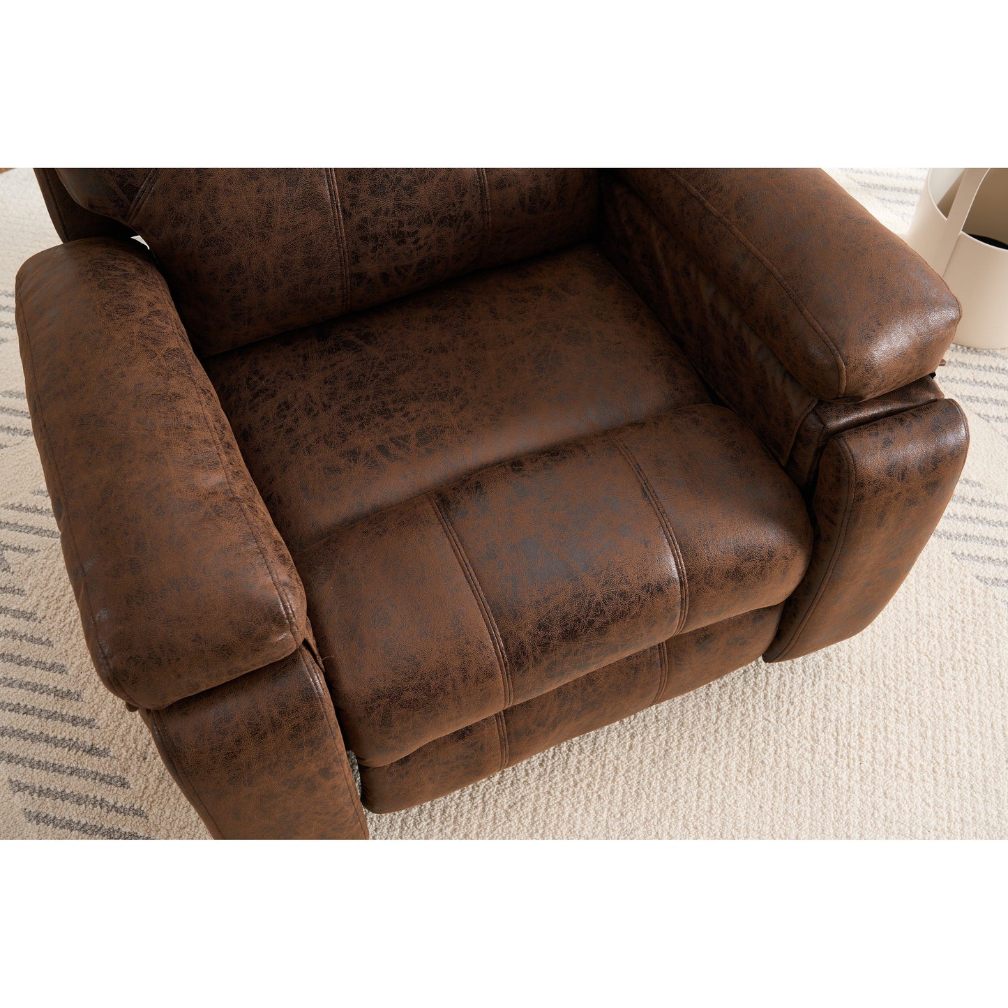 Divano singolo oversize, poltrona girevole regolabile con tasche laterali per soggiorno, sala riunioni, camera da letto