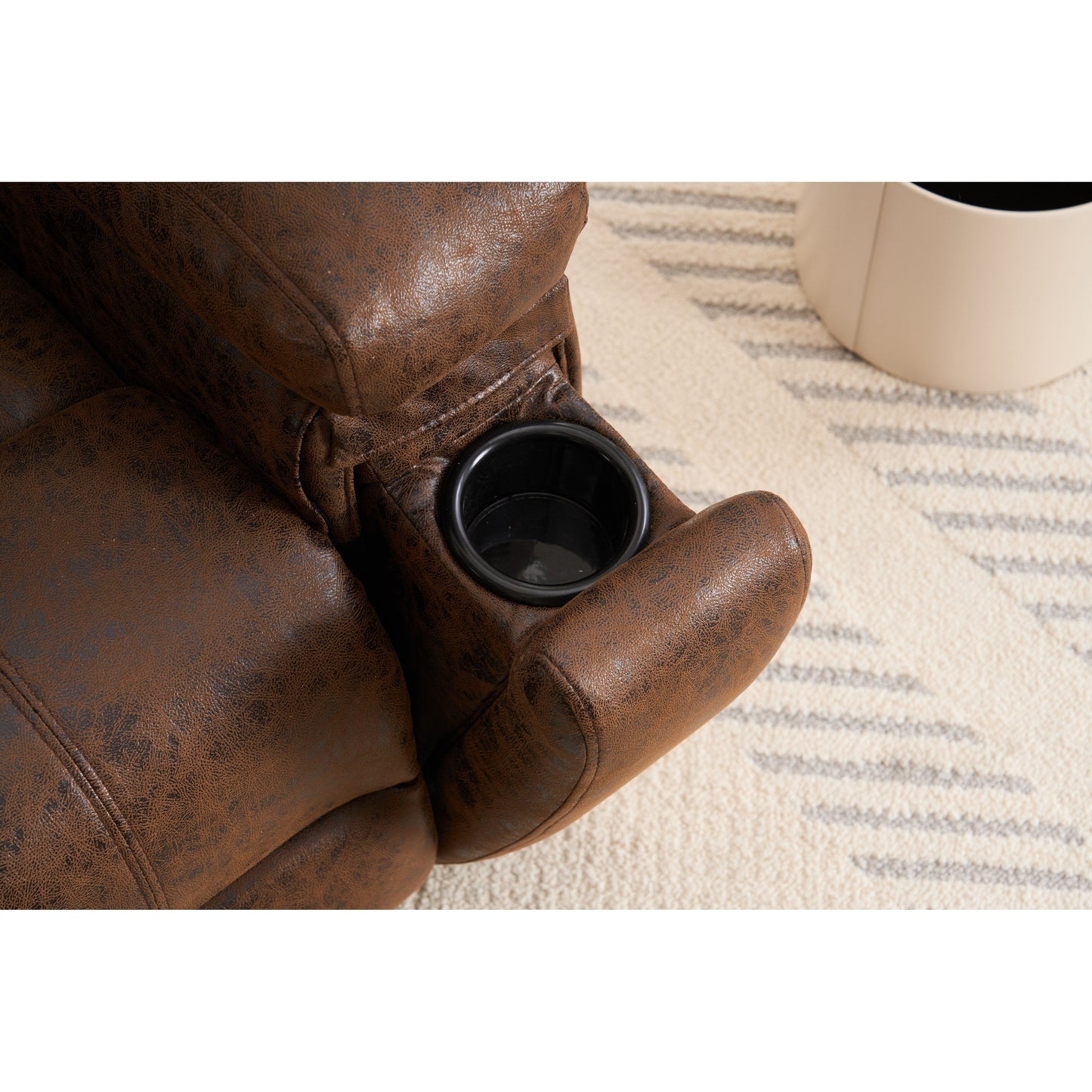 Divano singolo oversize, poltrona girevole regolabile con tasche laterali per soggiorno, sala riunioni, camera da letto