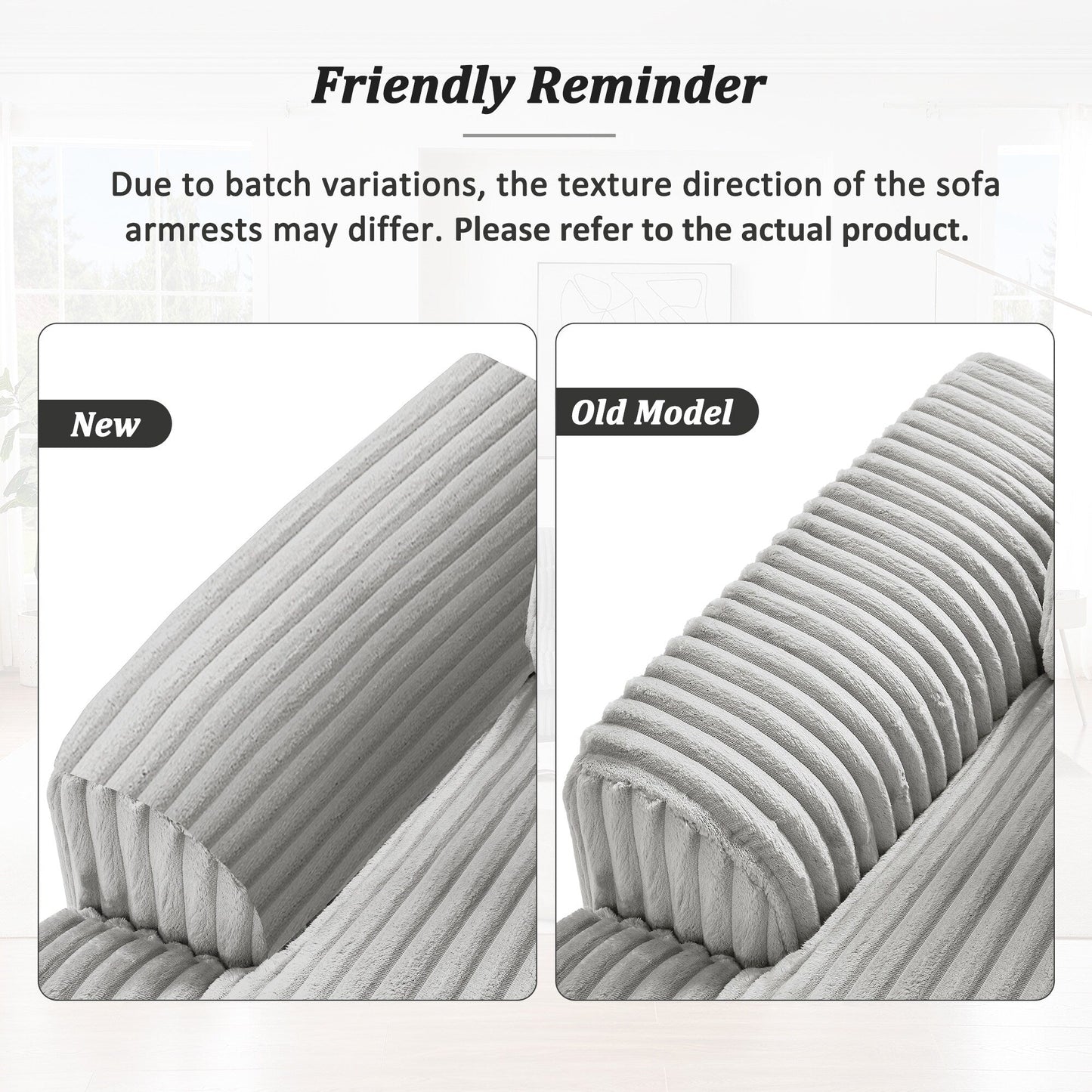 Divano componibile oversize a forma di U con chaise longue, 4 cuscini quadrati e 3 cuscini lombari per il soggiorno