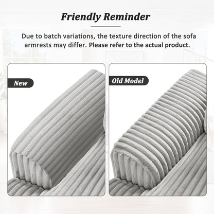 Divano componibile oversize a forma di U con chaise longue, 4 cuscini quadrati e 3 cuscini lombari per il soggiorno