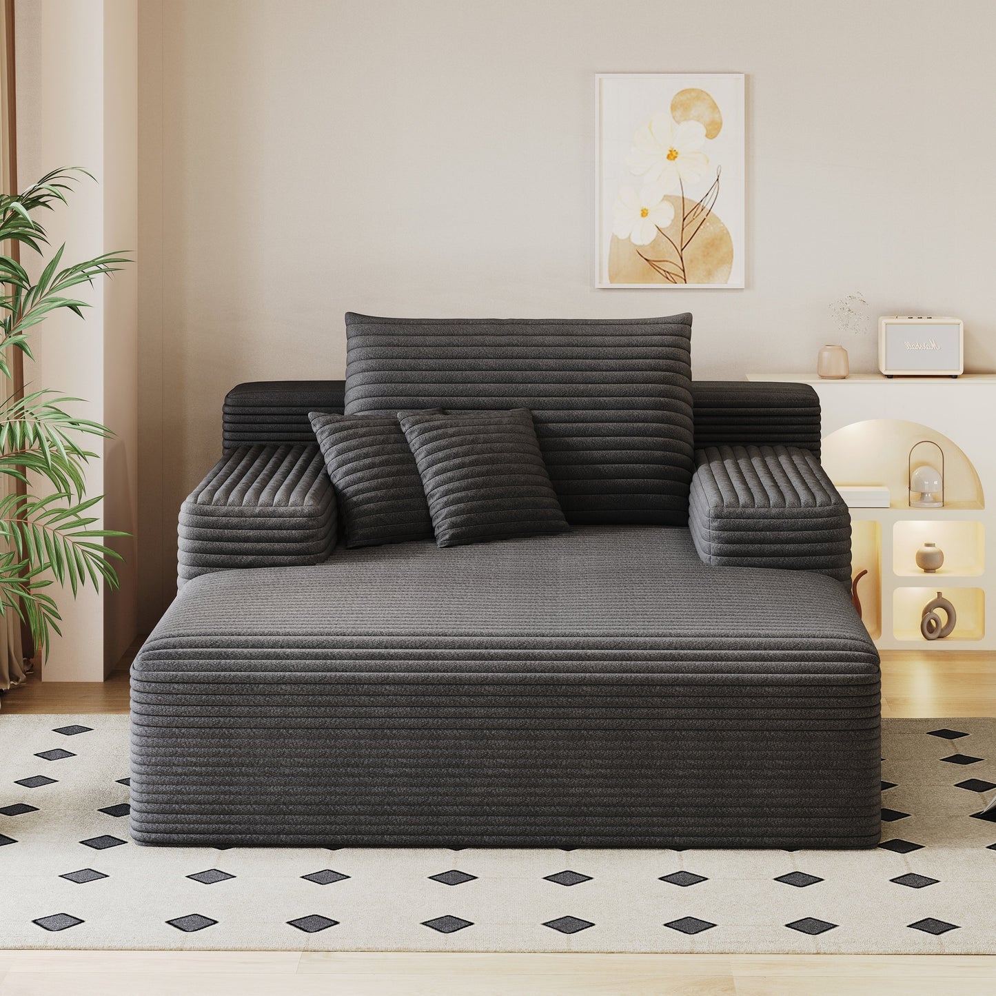 Divano letto imbottito oversize