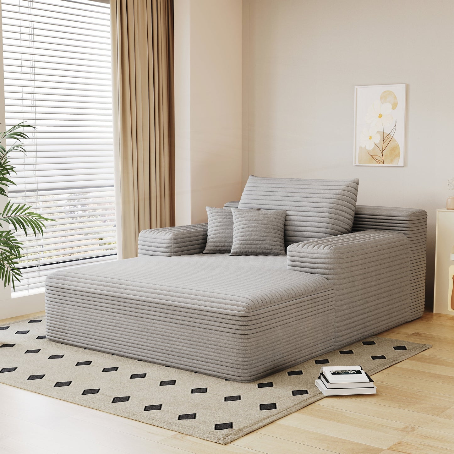 Divano letto imbottito oversize