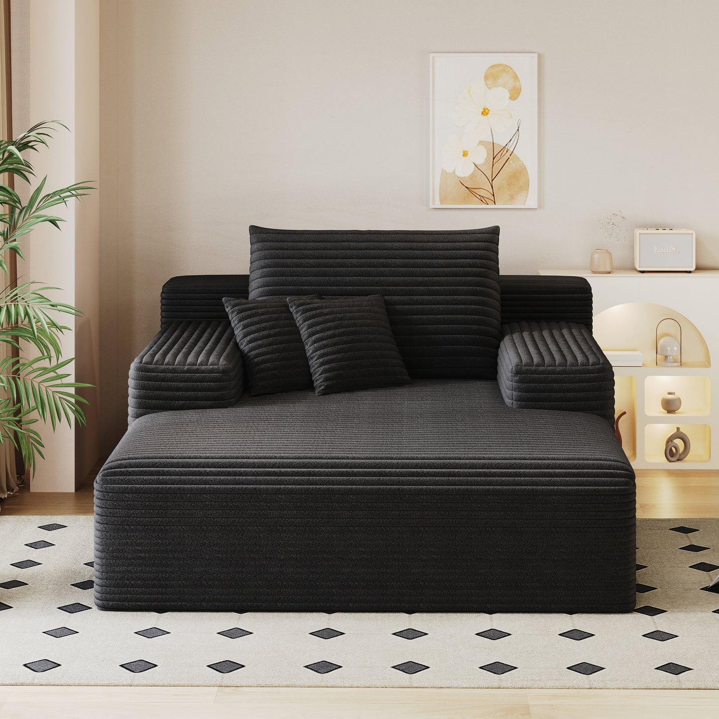 Divano letto imbottito oversize