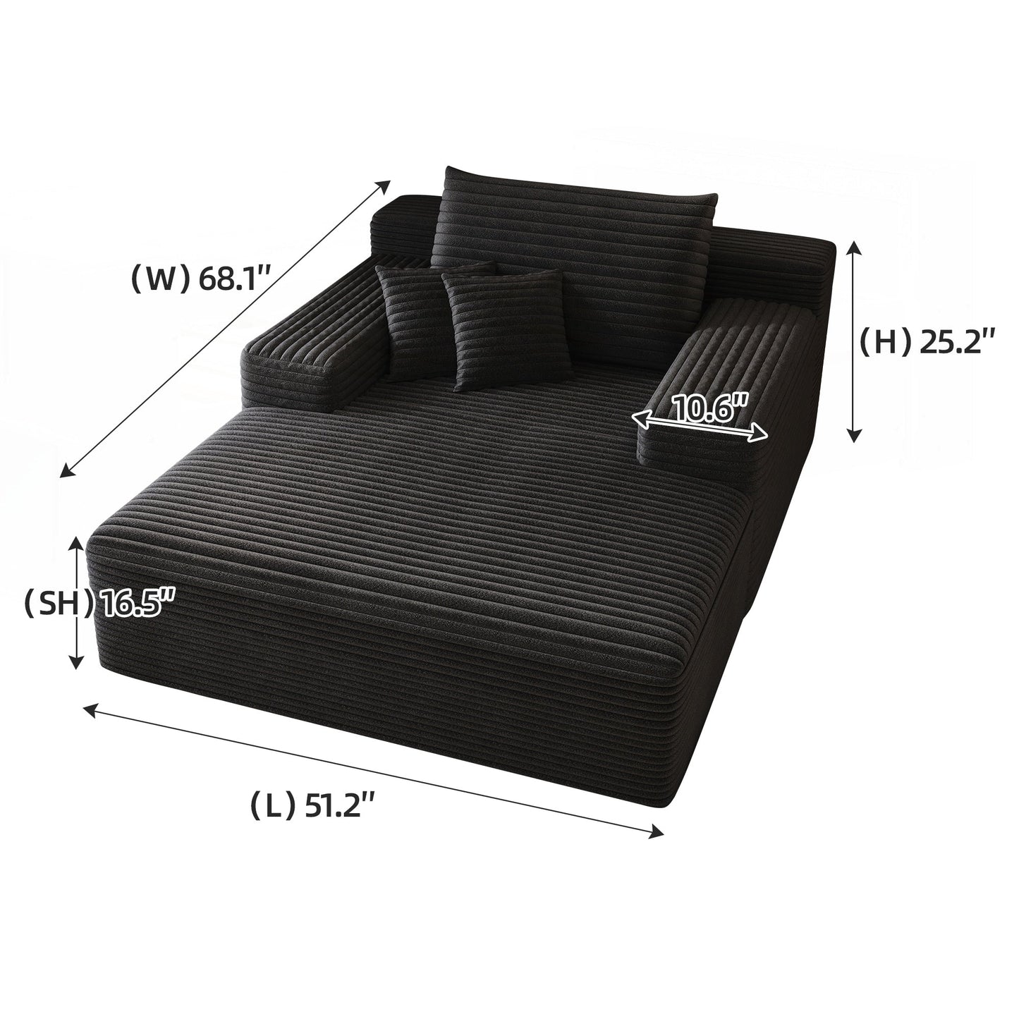 Divano letto imbottito oversize