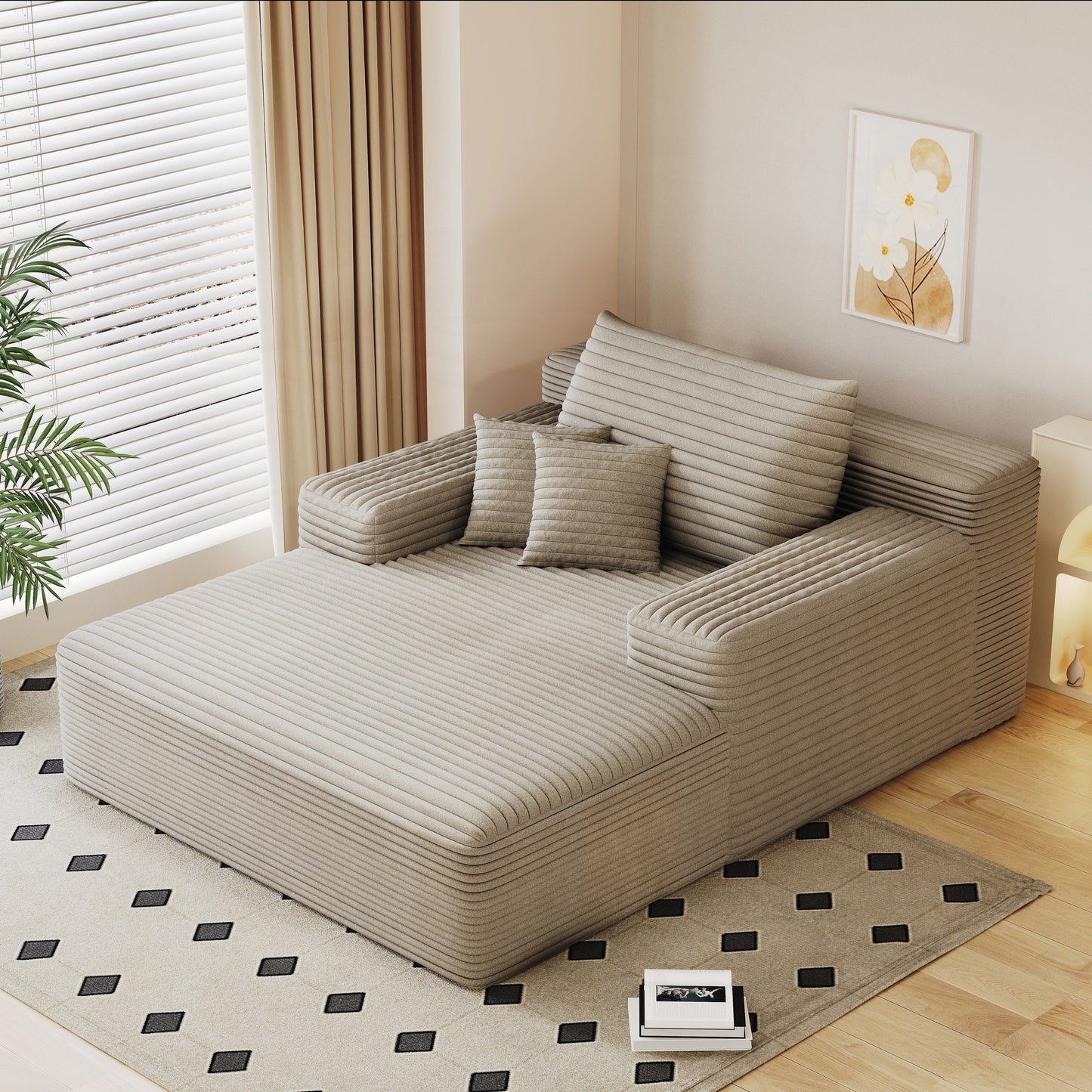 Divano letto imbottito oversize