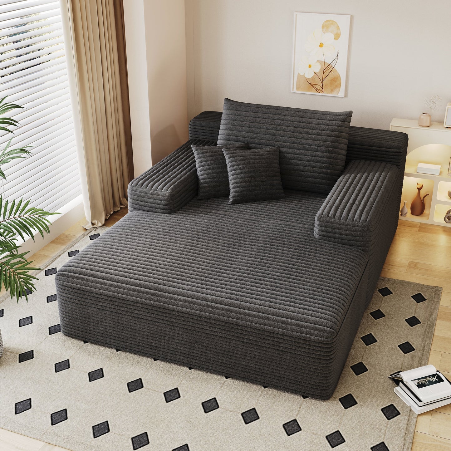 Divano letto imbottito oversize