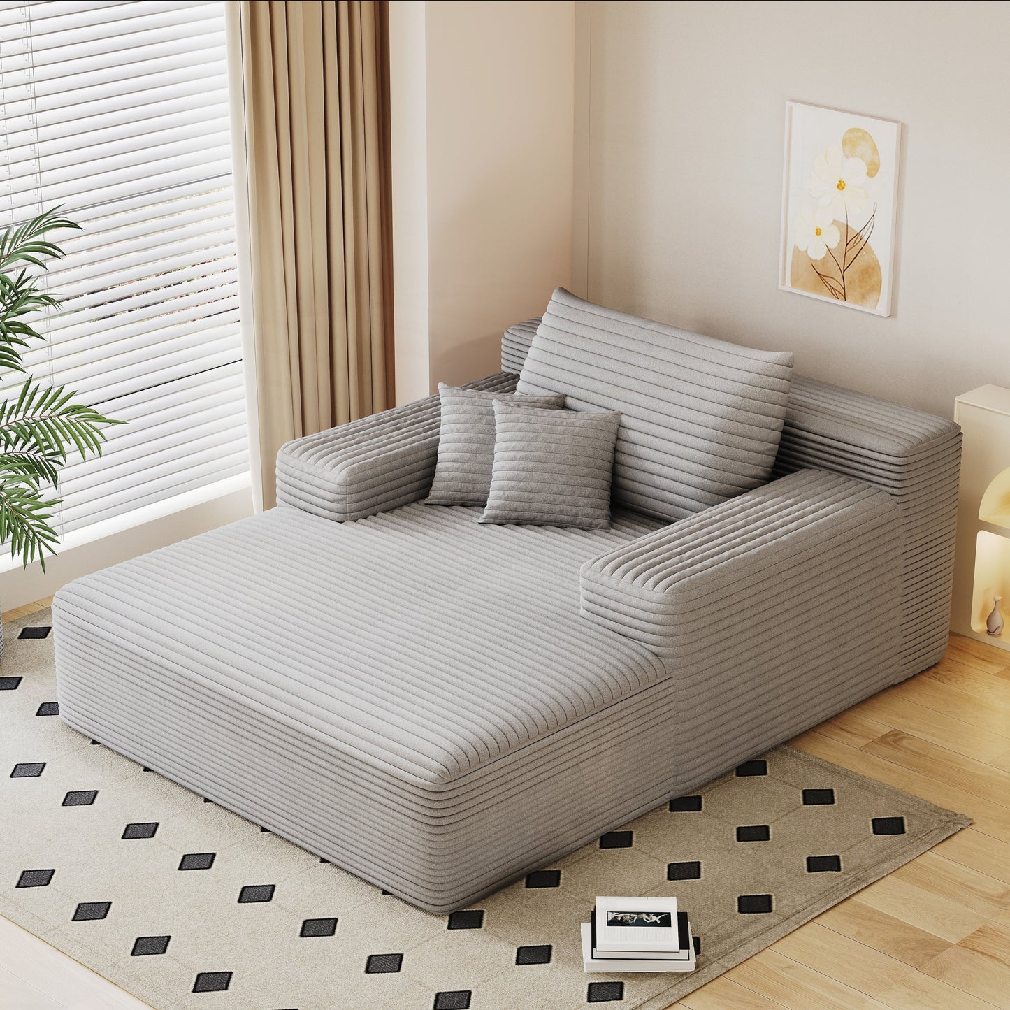 Divano letto imbottito oversize