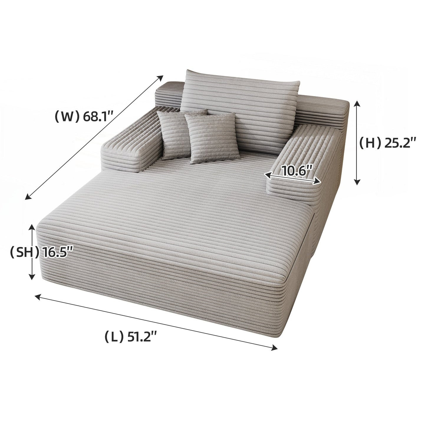 Divano letto imbottito oversize