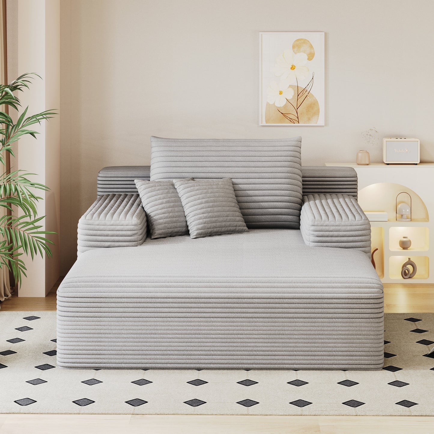 Divano letto imbottito oversize