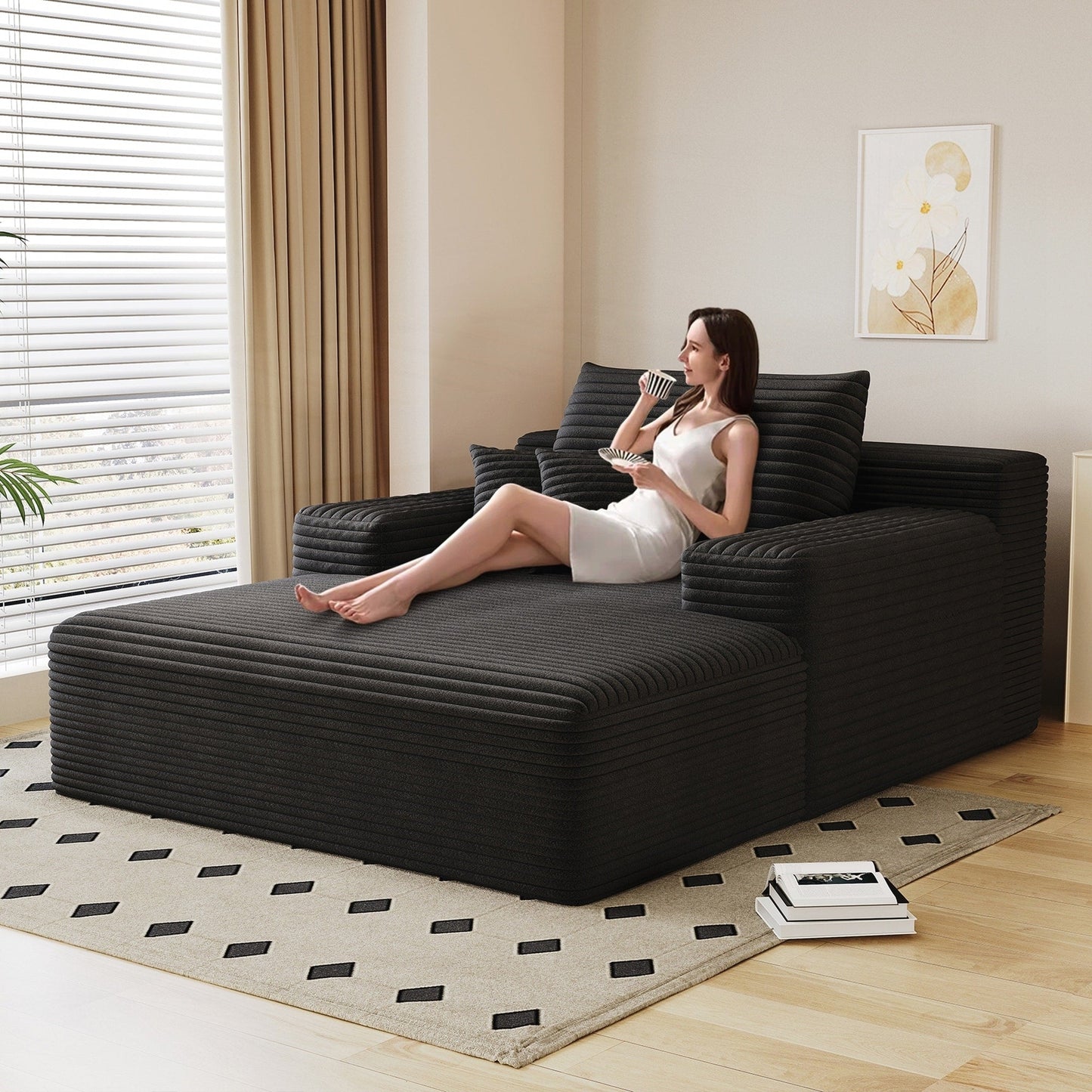 Divano letto imbottito oversize