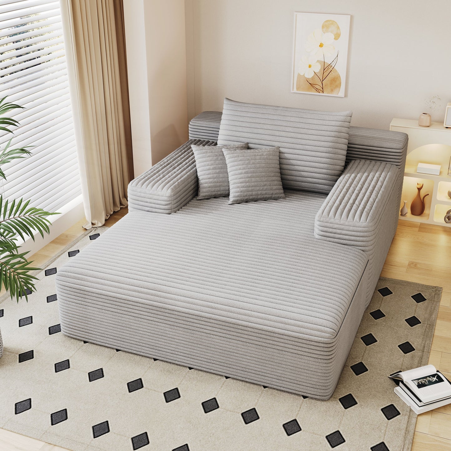 Divano letto imbottito oversize