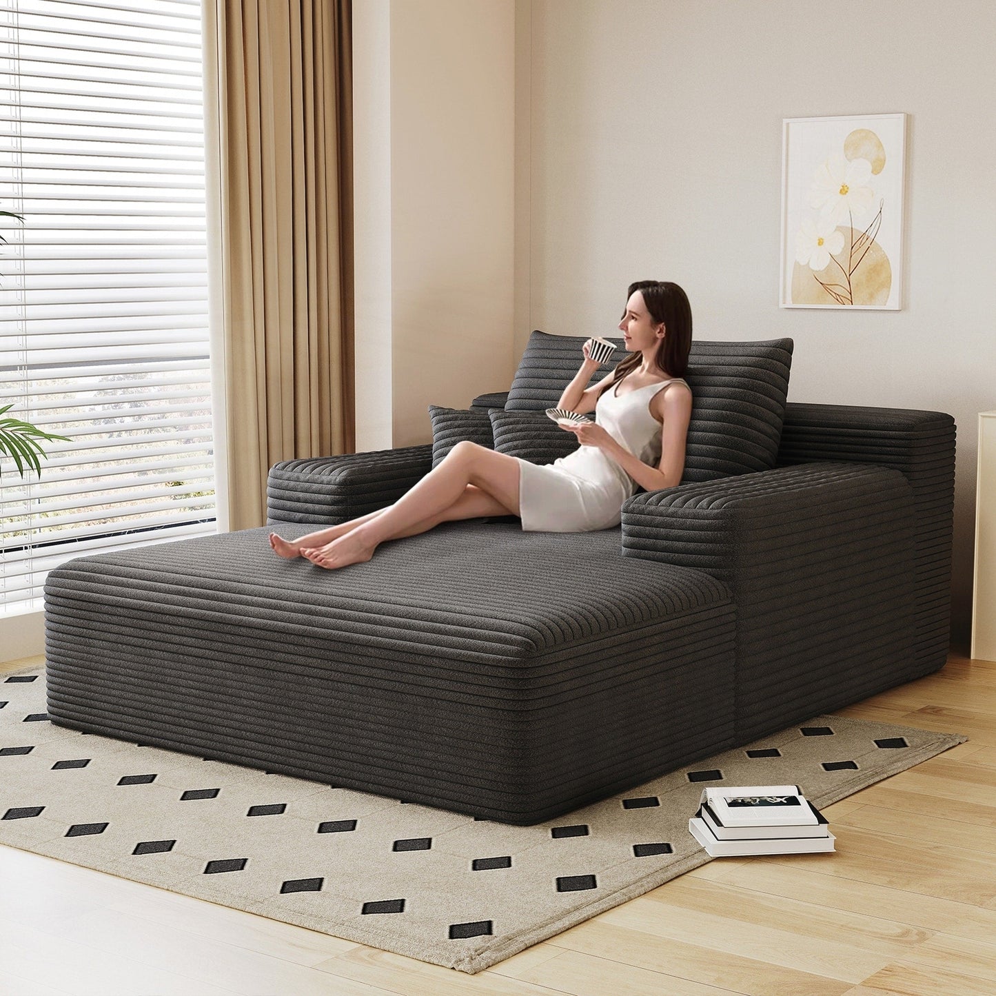 Divano letto imbottito oversize