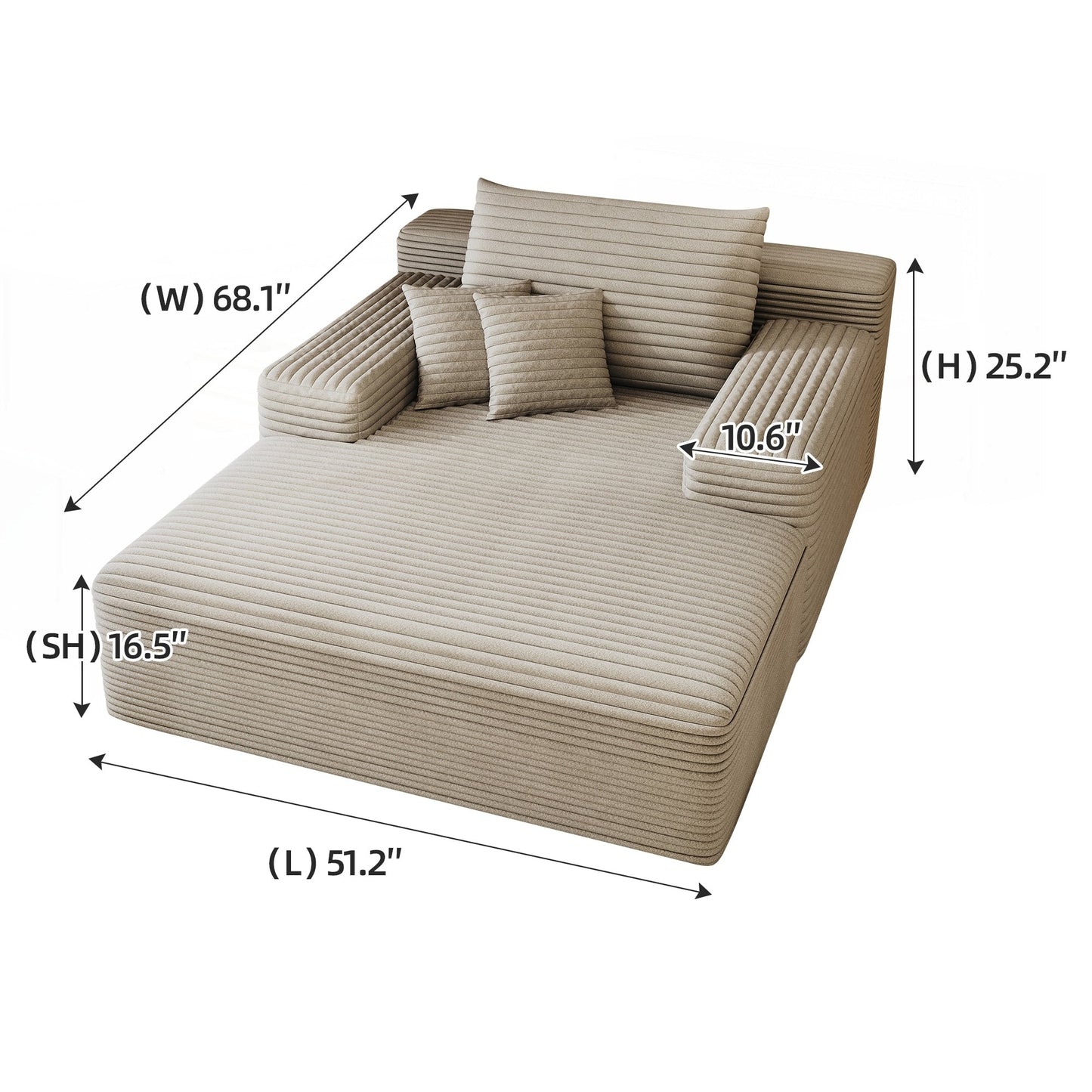 Divano letto imbottito oversize