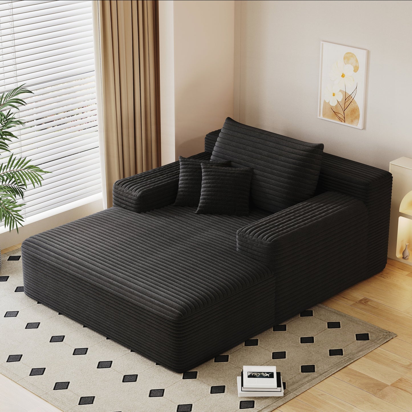 Divano letto imbottito oversize