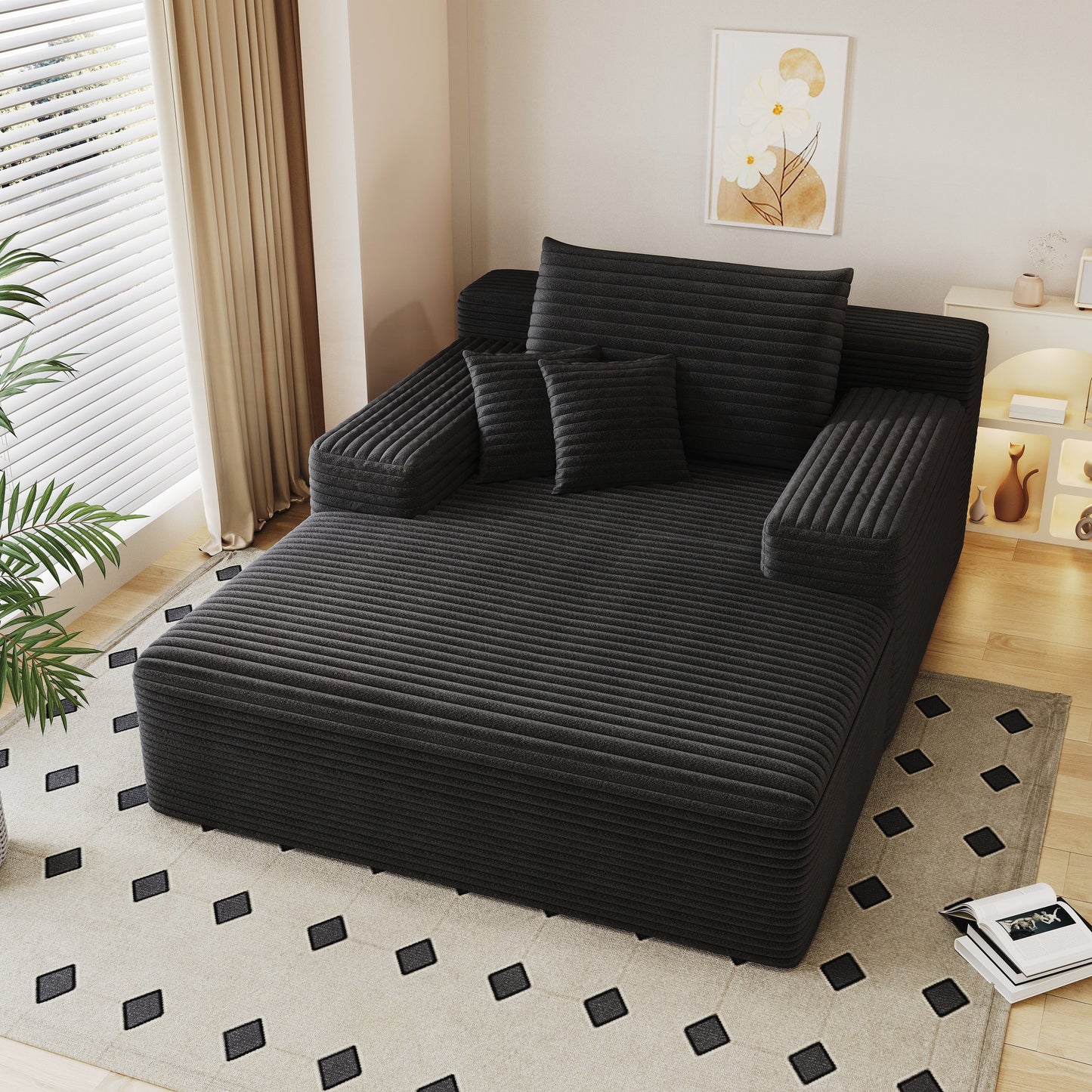 Divano letto imbottito oversize