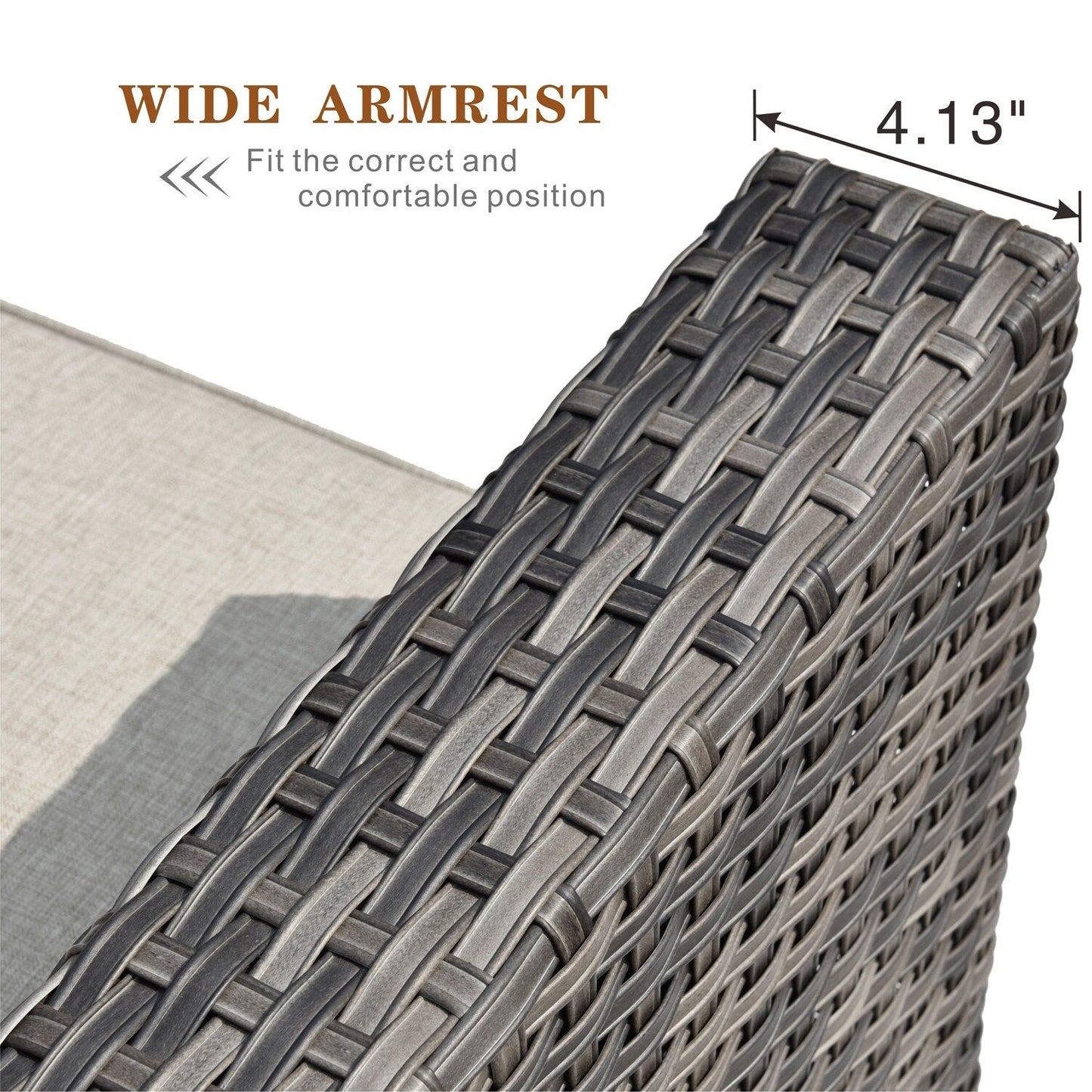 Set di divani componibili in vimini OVIOS Deep Seat da 5 pezzi