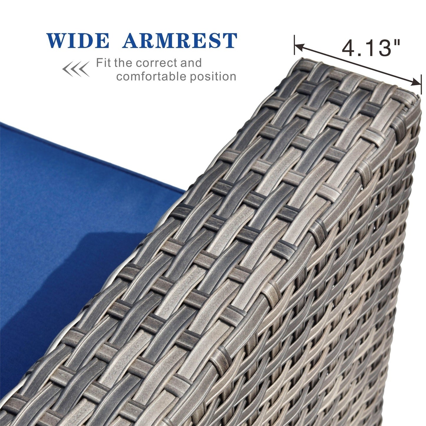 Set di divani componibili in vimini OVIOS Deep Seat da 5 pezzi