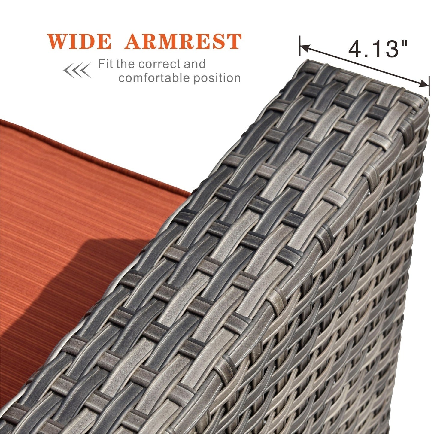 Set di divani componibili in vimini OVIOS Deep Seat da 5 pezzi