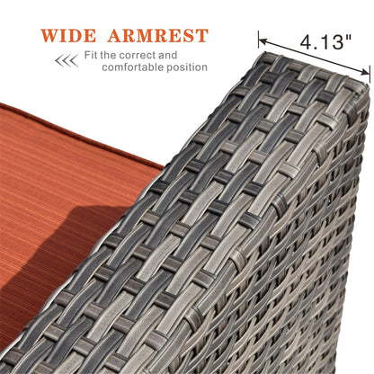 Set di divani componibili in vimini OVIOS Deep Seat da 5 pezzi