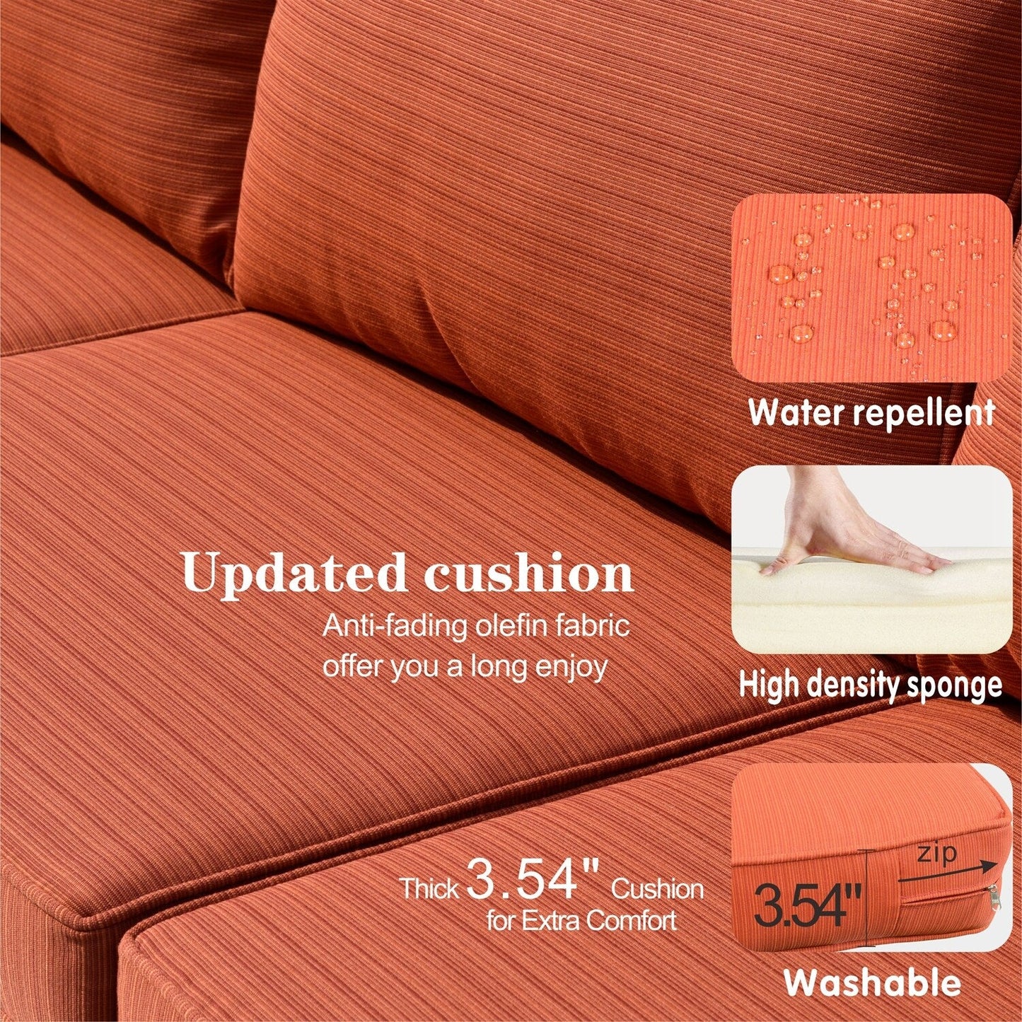 Set di divani componibili in vimini OVIOS Deep Seat da 5 pezzi