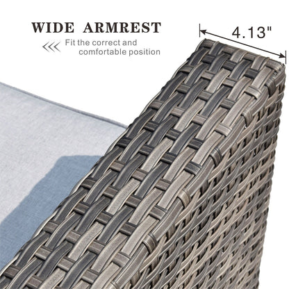 Set di divani componibili in vimini OVIOS Deep Seat da 5 pezzi