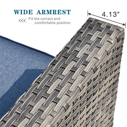 Set di divani componibili in vimini OVIOS Deep Seat da 5 pezzi