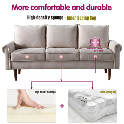 Divano imbottito OVIOS di metà secolo