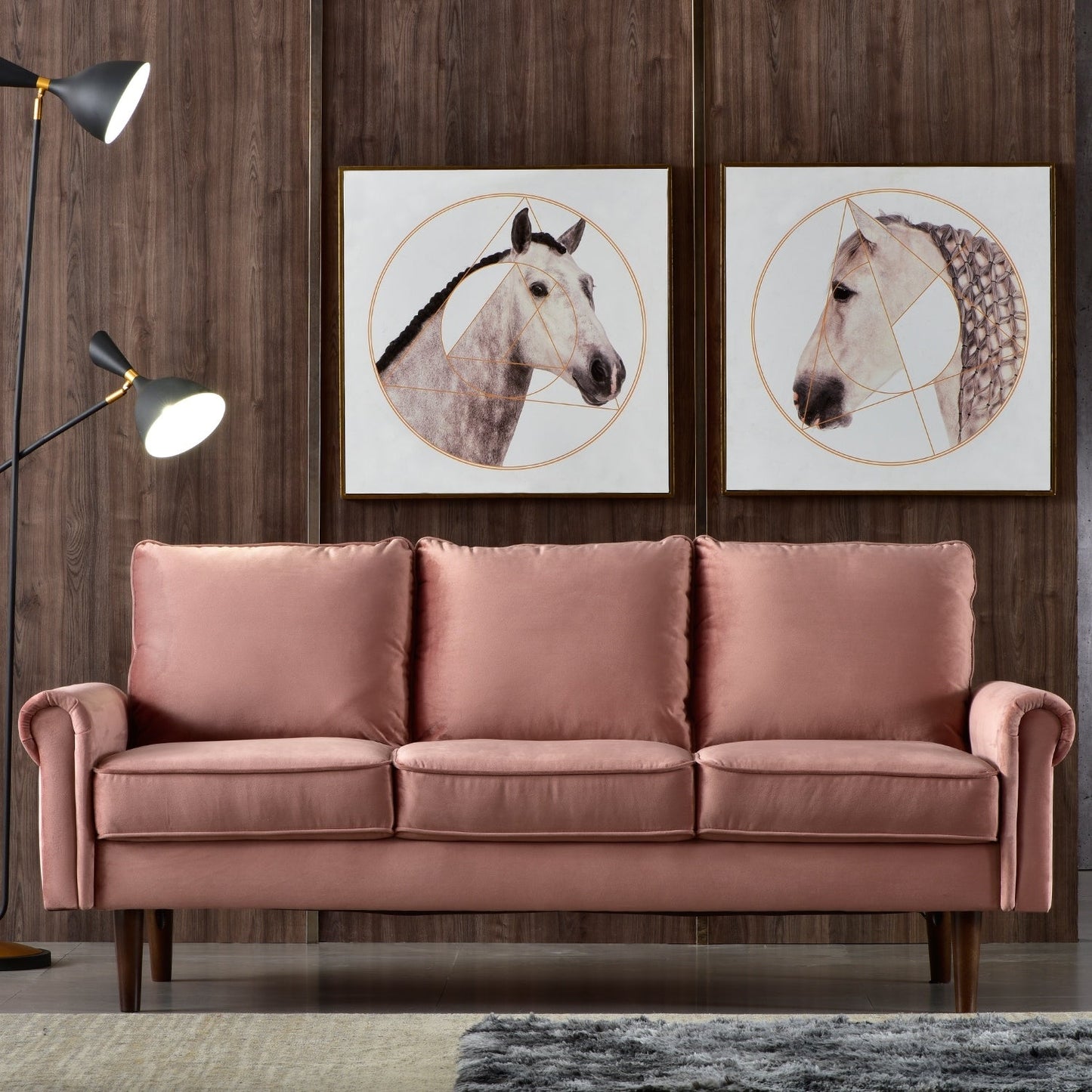 Divano imbottito OVIOS di metà secolo