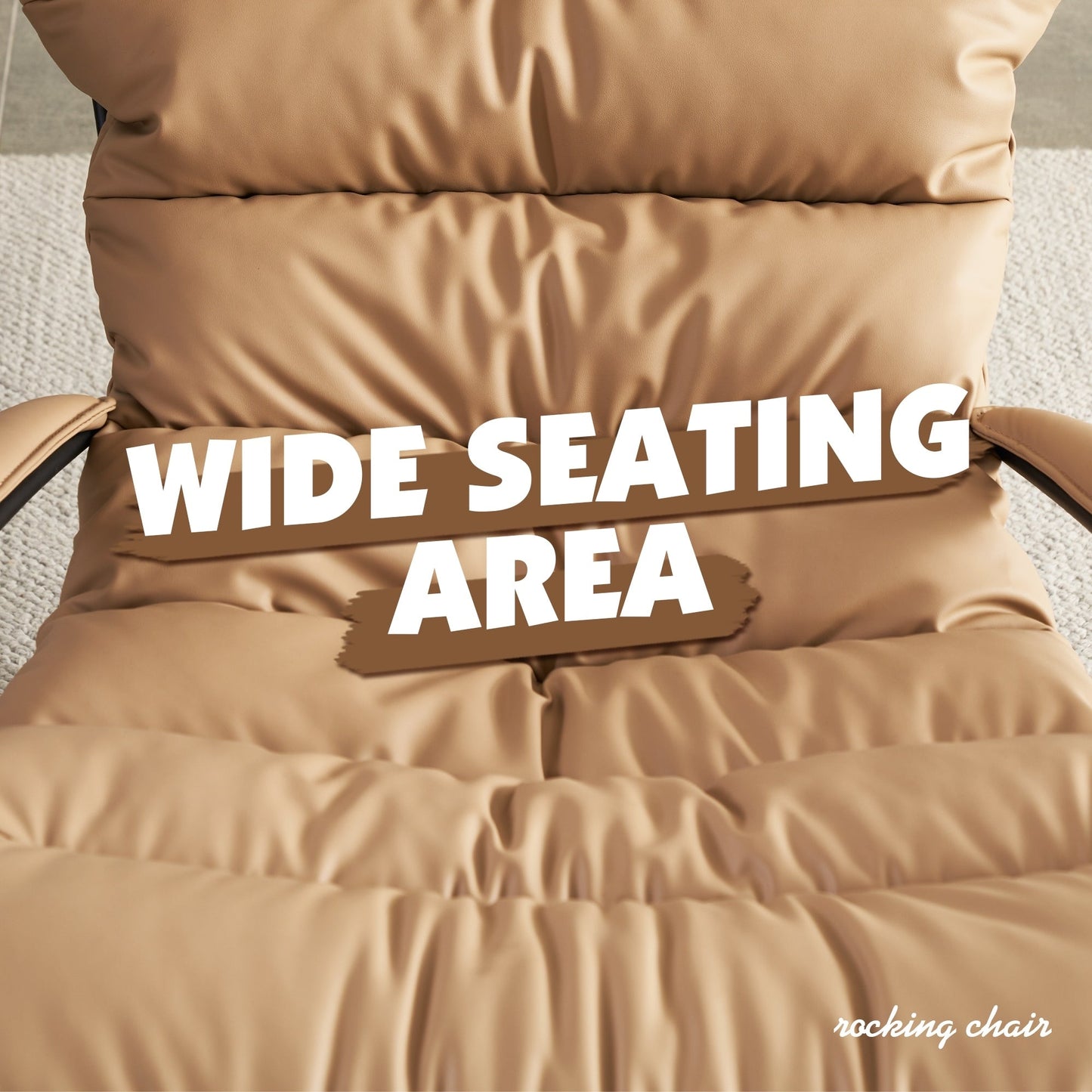 Poltrona a dondolo reclinabile OVIOS per soggiorno con poggiapiedi