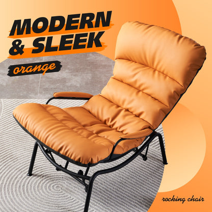 Poltrona a dondolo reclinabile OVIOS per soggiorno con poggiapiedi