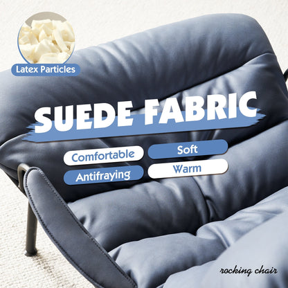 Poltrona a dondolo reclinabile OVIOS per soggiorno con poggiapiedi