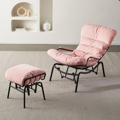 Poltrona a dondolo reclinabile OVIOS per soggiorno con poggiapiedi