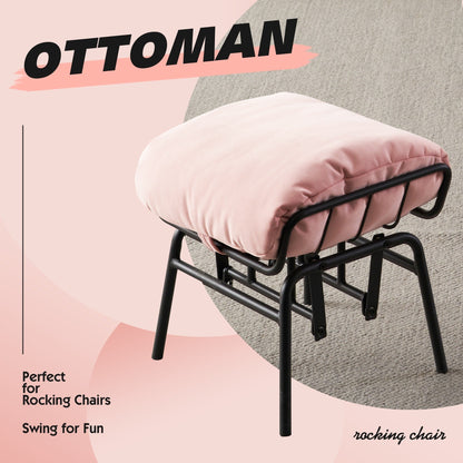 Poltrona a dondolo reclinabile OVIOS per soggiorno con poggiapiedi