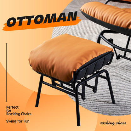 Poltrona a dondolo reclinabile OVIOS per soggiorno con poggiapiedi