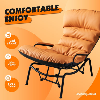 Poltrona a dondolo reclinabile OVIOS per soggiorno con poggiapiedi