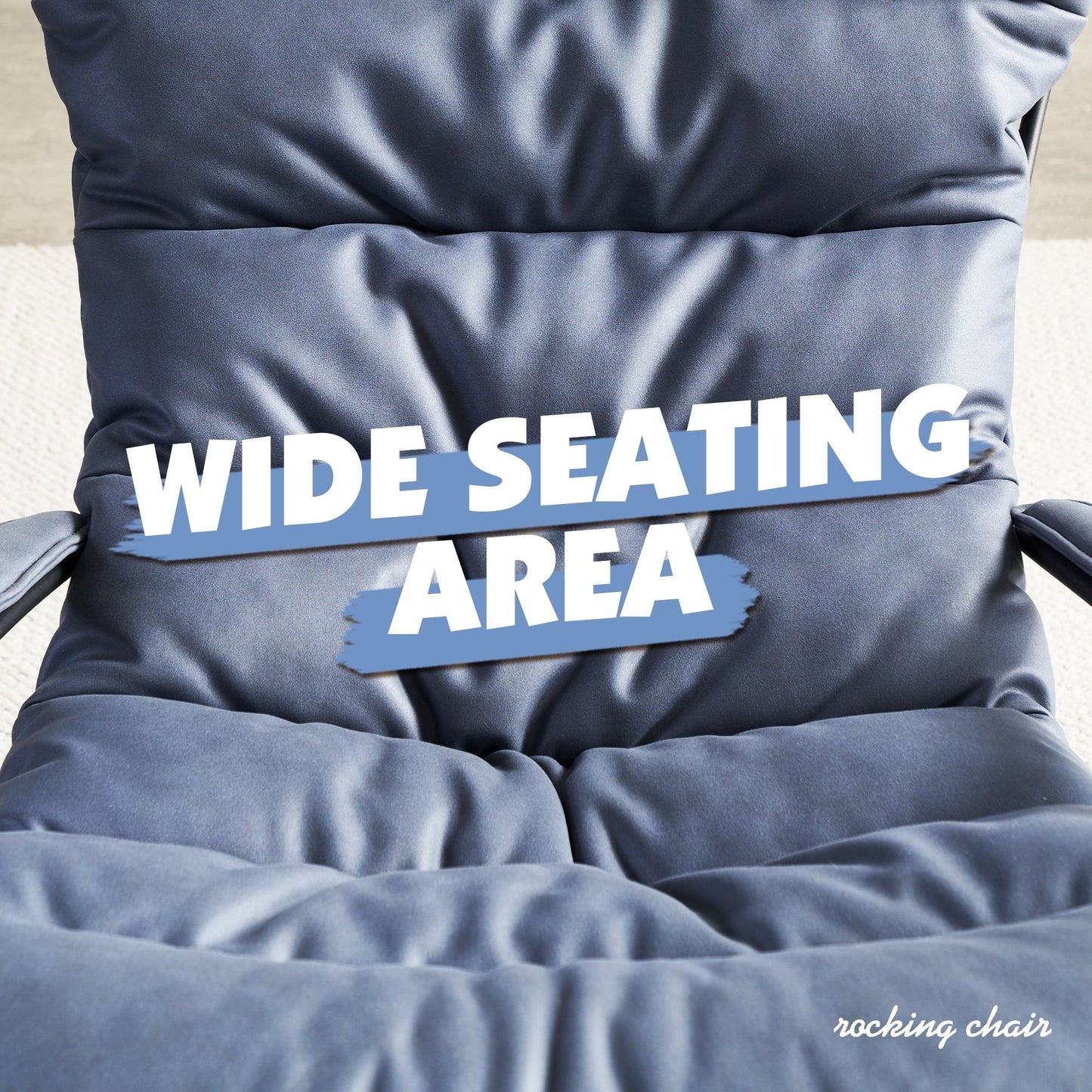 Poltrona a dondolo reclinabile OVIOS per soggiorno con poggiapiedi