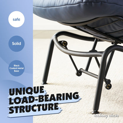 Poltrona a dondolo reclinabile OVIOS per soggiorno con poggiapiedi