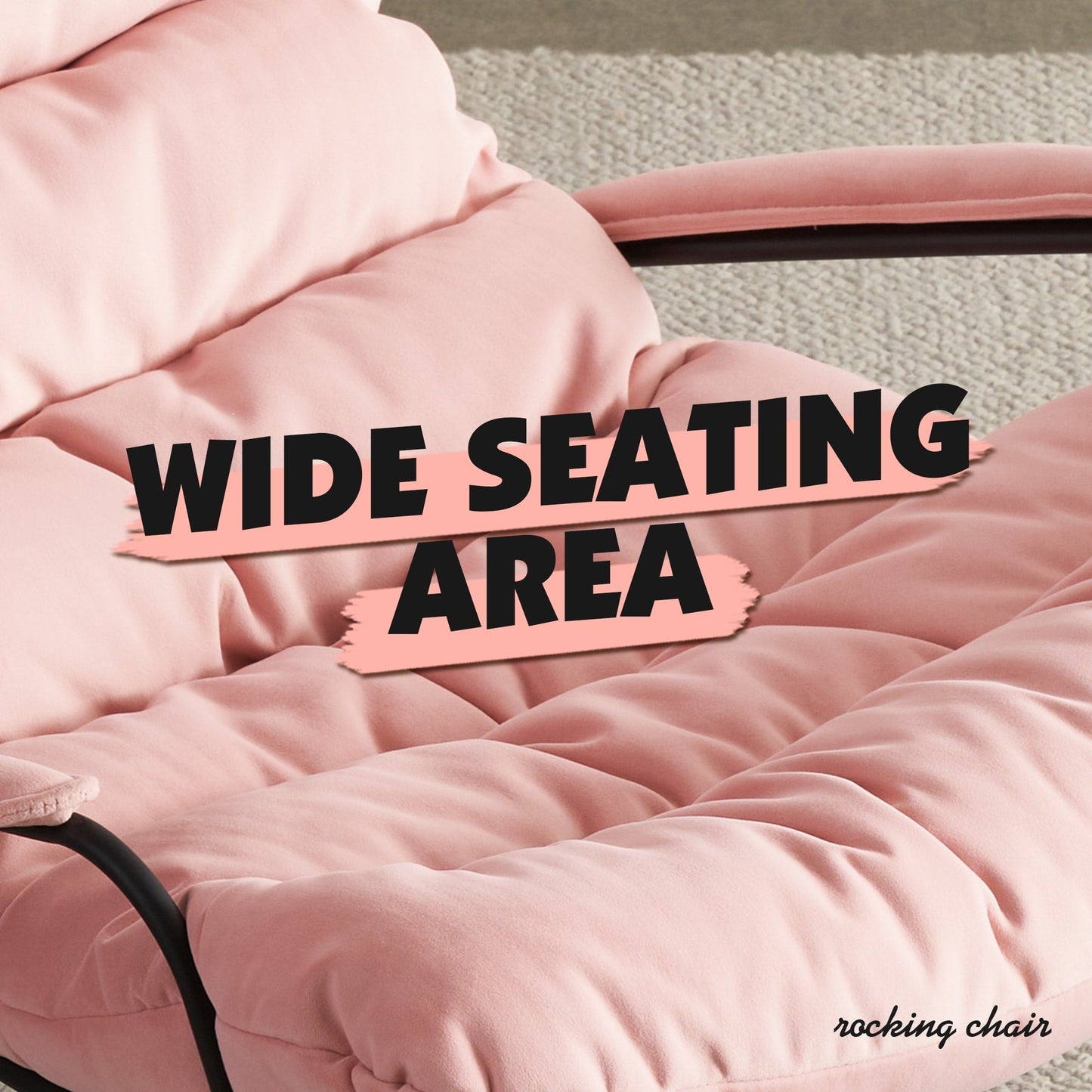 Poltrona a dondolo reclinabile OVIOS per soggiorno con poggiapiedi