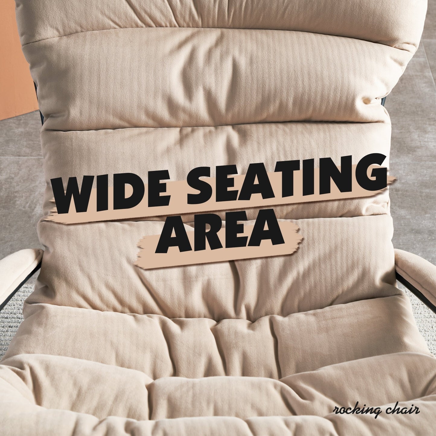 Poltrona a dondolo reclinabile OVIOS per soggiorno con poggiapiedi